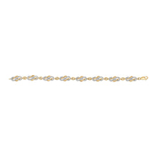 Load image into Gallery viewer, 14K Yellow Gold Plated .925 Sterling Silver 1.0 Cttw Diamond Infinity Loop and Swirl Link Bracelet