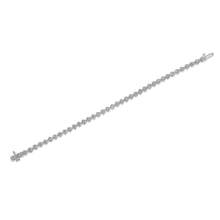 Load image into Gallery viewer, .925 Sterling Silver 1.0 Cttw Miracle Set Diamond Heart-Link 7" Tennis Bracelet (I-J Color, I2-I3 Clarity)