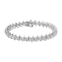 Load image into Gallery viewer, .925 Sterling Silver 1 cttw Prong-Set Diamond Link Bracelet (I-J, I1-I2) - 7.25"