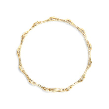 Load image into Gallery viewer, 10K Yellow Gold Plated .925 Sterling Silver 1.0 Cttw Miracle Set Diamond Bezel Style Station Link Bracelet (H-I Color, I3 Clarity) - Size 7"