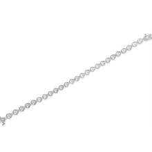 Load image into Gallery viewer, .925 Sterling Silver 1/4 Cttw Diamond Miracle-Set Teardrop Shaped 7†Link Bracelet (I-J Color, I3 Clarity)