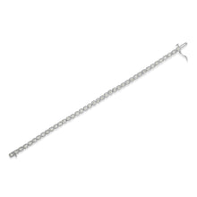 Load image into Gallery viewer, .925 Sterling Silver 1.0 Cttw Diamond Miracle-Set Square Milgrain 7" Link Tennis Bracelet (I-J Color, I3 Clarity)