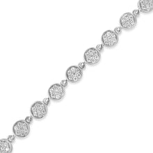 Load image into Gallery viewer, .925 Sterling Silver 2.0 Cttw Round Diamond Link Bracelet (G-H Color, I1-I2 Clarity) - 7.25"