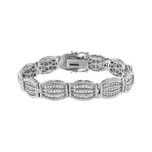 Load image into Gallery viewer, .925 Sterling Silver 3.0 Cttw Prong Set Diamond Art Deco Style Tennis Bracelet (I-J Color, I2-I3 Clarity) - 7.25"