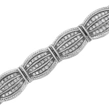 Load image into Gallery viewer, .925 Sterling Silver 3.0 Cttw Prong Set Diamond Art Deco Style Tennis Bracelet (I-J Color, I2-I3 Clarity) - 7.25"