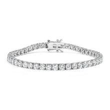 Load image into Gallery viewer, 14K White Gold 5.00 Cttw Prong Set Lab Grown Round Diamond Classic Tennis Bracelet (F-G Color, VS2-SI1 Clarity) - 7.25"
