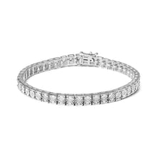 Load image into Gallery viewer, .925 Sterling Silver 1/10 Cttw Diamond 7.25" Link Bracelet (I-J Color, I2-I3 Clarity)