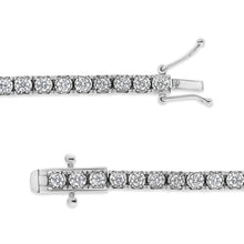 Load image into Gallery viewer, 14K White Gold 2.0 Cttw Miracle Set Round-Cut Lab Grown Diamond Illusion 7" Tennis Bracelet (F-G Color, VS2-SI1 Clarity)