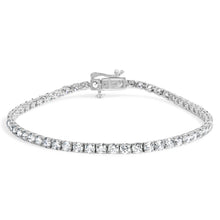 Load image into Gallery viewer, 14K White Gold 5.0 Cttw Lab Grown Diamond Tennis Bracelet (F-G Color, VS1-VS2 Clarity) - 7.25" Inches