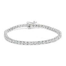 Load image into Gallery viewer, 14K White Gold 7.0 cttw 4-Prong Set Lab Grown Diamond 7" Tennis Bracelet