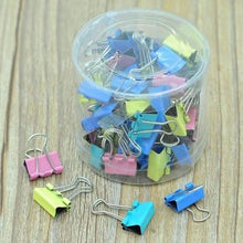 Load image into Gallery viewer, 60-Pieces: 15mm Colorful Metal Paper File Ticket Binder Clips