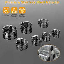 Load image into Gallery viewer, 60-Pieces: Hose Clamp Stainless Steel Adjustable Worm Gear