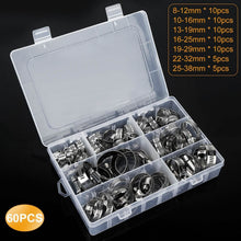 Load image into Gallery viewer, 60-Pieces: Hose Clamp Stainless Steel Adjustable Worm Gear