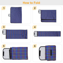 Load image into Gallery viewer, 60" x 78" Foldable Waterproof Picnic Blanket with Strap
