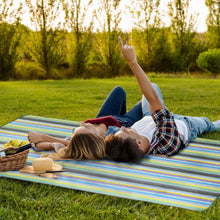Load image into Gallery viewer, 60" x 78" Foldable Waterproof Picnic Blanket with Strap
