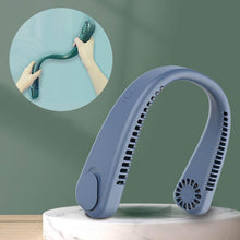 Load image into Gallery viewer, 6000Mah Hanging Neck Fan Portable Cooler Fan USB Leafless Neckband Fan 78 Surround Air Outlets 2000mAh Rechargeable Mini Fan Rechargeable Bladeless Neck Fan Personal Cooling Fan with 3 Wind Speeds for Travel