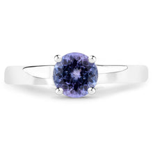 Load image into Gallery viewer, 0.95 Carat Genuine Tanzanite .925 Sterling Silver Ring