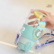 Load image into Gallery viewer, 600ml Kids Water Bottles Summer Cute High Beauty Straw Cup for Girls School Baby Leak proof Cartoon Children Water Bottle Water Bottle Cute Water Bottles for Girls Water Bottle with Straw and Adjustable Strap Portable Leakproof Bottles