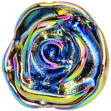 Load image into Gallery viewer, 16G 1/4 Rainbow PVD Romantic Rose Flower Cartilage Earring