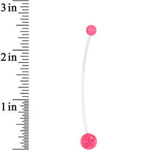 Load image into Gallery viewer, Pink Ultra Glitter Glamour PTFE Pregnancy Belly Ring