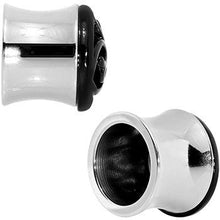 Load image into Gallery viewer, 1/2 Steel Black Filigree Duet Heart Saddle Plug Set