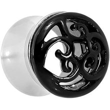 Load image into Gallery viewer, 1/2 Steel Black Filigree Duet Heart Saddle Plug Set