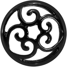 Load image into Gallery viewer, 5/8 Steel Black Filigree Duet Heart Saddle Plug Set