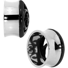 Load image into Gallery viewer, 7/8 Steel Black Filigree Duet Heart Saddle Plug Set