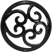 Load image into Gallery viewer, 30mm Steel Black Filigree Duet Heart Saddle Plug Set