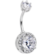 Load image into Gallery viewer, Clear Gem Top to Bottom Trendy Belly Ring
