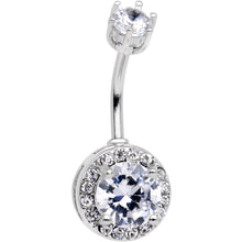 Load image into Gallery viewer, Clear Gem Top to Bottom Trendy Belly Ring