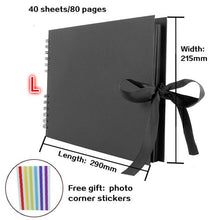 Load image into Gallery viewer, 60/80 Pages Photo Albums Scrapbook Paper Craft Album Scrapbooking Picture Album for Wedding Anniversary Gifts Memory Scrapbook Albums Family Anniversary Gift For Couple