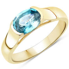 Load image into Gallery viewer, 2.00 Carat Genuine Blue Zircon .925 Sterling Silver Ring