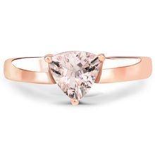 Load image into Gallery viewer, 0.90 Carat Genuine Morganite .925 Sterling Silver Ring
