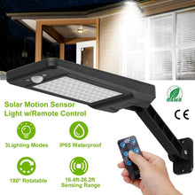 Load image into Gallery viewer, 60LEDs Solar PIR Motion Sensor Remote Control Wireless Lamp
