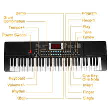 Load image into Gallery viewer, 61 Keys Digital Music Electronic Keyboard