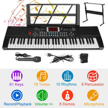 Load image into Gallery viewer, 61 Keys Digital Music Electronic Keyboard
