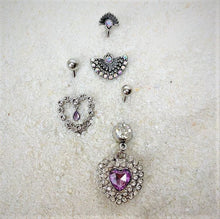 Load image into Gallery viewer, Aurora Gem Japanese Fan Double Mount Belly Ring