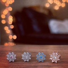 Load image into Gallery viewer, 1/4 Clear CZ Starflake Cartilage Tragus Earring