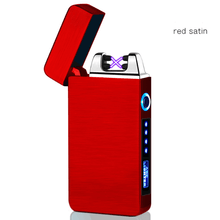 Load image into Gallery viewer, Lighter - Electric Lighter Modern Metal Windproof Double ARC Plasma Lighter USB Rechargeable with Battery Indicator