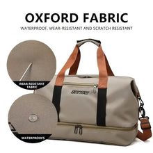Load image into Gallery viewer, Nylon Duffel Bag for Travel – Large Capacity, Foldable, Shoe Compartment – Men & Women