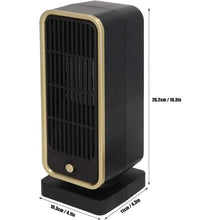 Load image into Gallery viewer, 500W Portable Ceramic Space Heater with Safety Tip-Over Protection – Square Design