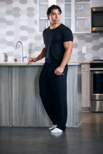 Load image into Gallery viewer, Men's Soft Bamboo Lounge Pajama Set - Short Sleeve Top & Pants