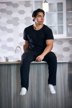 Load image into Gallery viewer, Men's Soft Bamboo Lounge Pajama Set - Short Sleeve Top & Pants