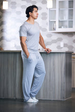 Load image into Gallery viewer, Men's Soft Bamboo Lounge Pajama Set - Short Sleeve Top & Pants