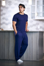 Load image into Gallery viewer, Men's Soft Bamboo Lounge Pajama Set - Short Sleeve Top & Pants