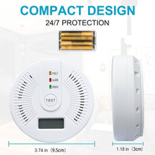 Load image into Gallery viewer, Portable Carbon Monoxide Detector – Battery-Operated CO Alarm