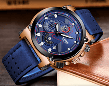 Load image into Gallery viewer, Men's Waterproof Modern Watch With Leather Belts, Stainless Steel Case Excellent Look Perfect Gift