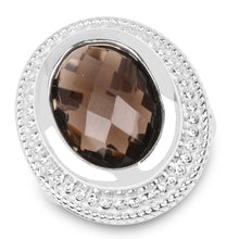 Load image into Gallery viewer, 7.90 Carat Genuine Smoky Quartz .925 Sterling Silver Ring