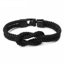 Load image into Gallery viewer, Modern Elegant Multi-Layer Concentric New Knot Braided Nylon Rope Men Anchor Amazing Bracelet Charm Couple Bracelets For Women Navy Jewelry Friendship